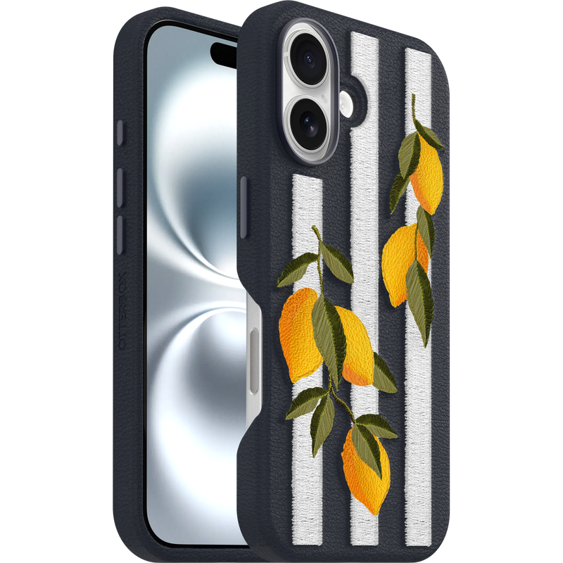product image 1 - iPhone 16 Hoesje Symmetry Series Cactus Leather Embroidery