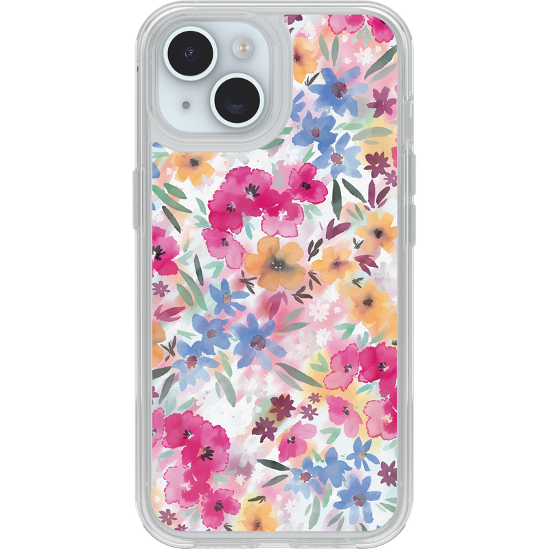product image 1 - iPhone 16e/15/14/13 Hoesje Symmetry Series Clear voor MagSafe Confetti of Blossoms