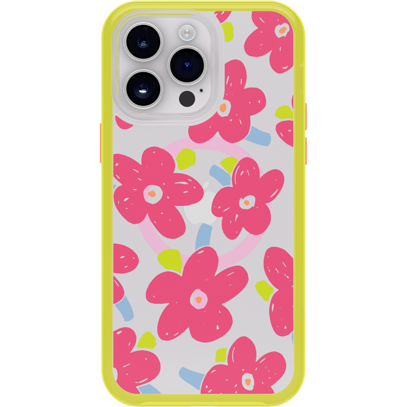 product image 2 - iPhone 14 Pro Max Hoesje Symmetry Series Clear voor MagSafe Fluttering Flora