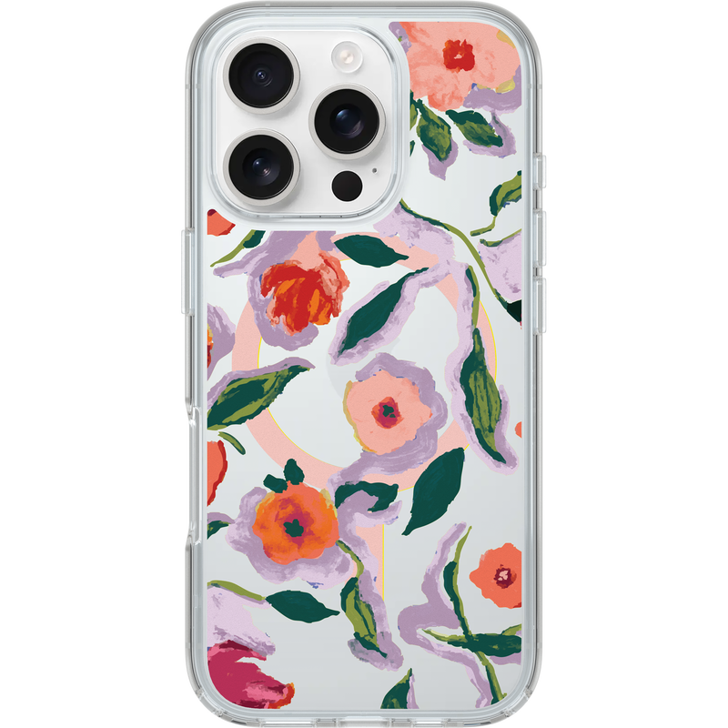 product image 1 - iPhone 16 Pro Hülle Symmetry Series Clear für MagSafe Confetti of Blossoms