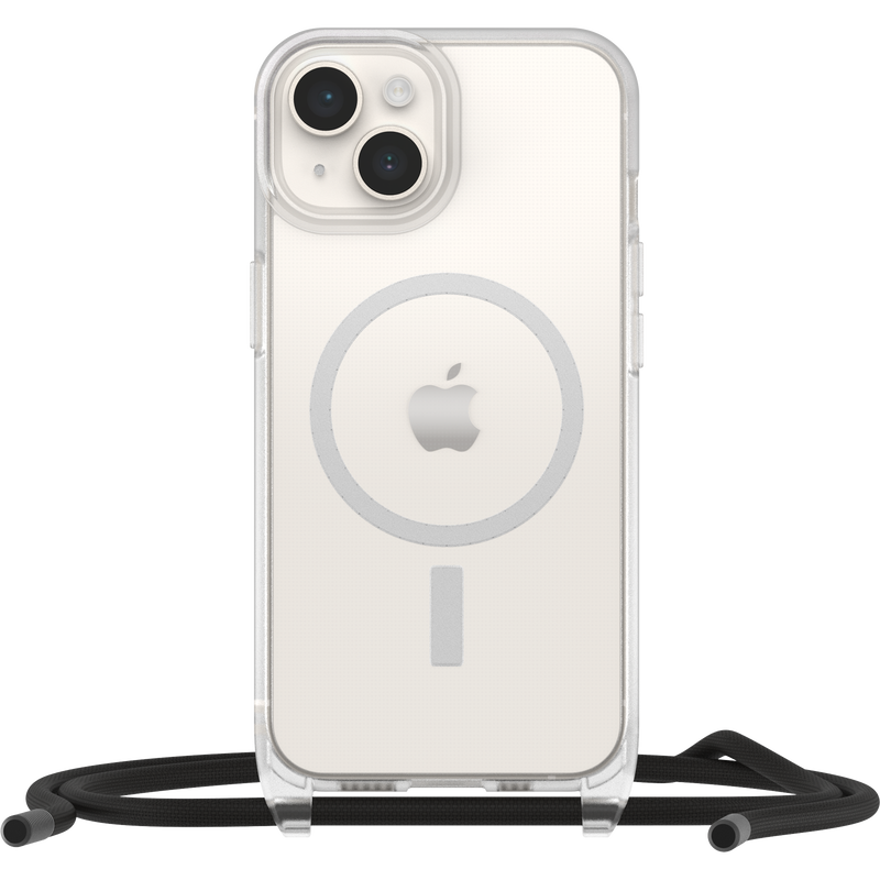 product image 1 - iPhone 16e en iPhone 14 Hoesje met Koord React Series Necklace MagSafe
