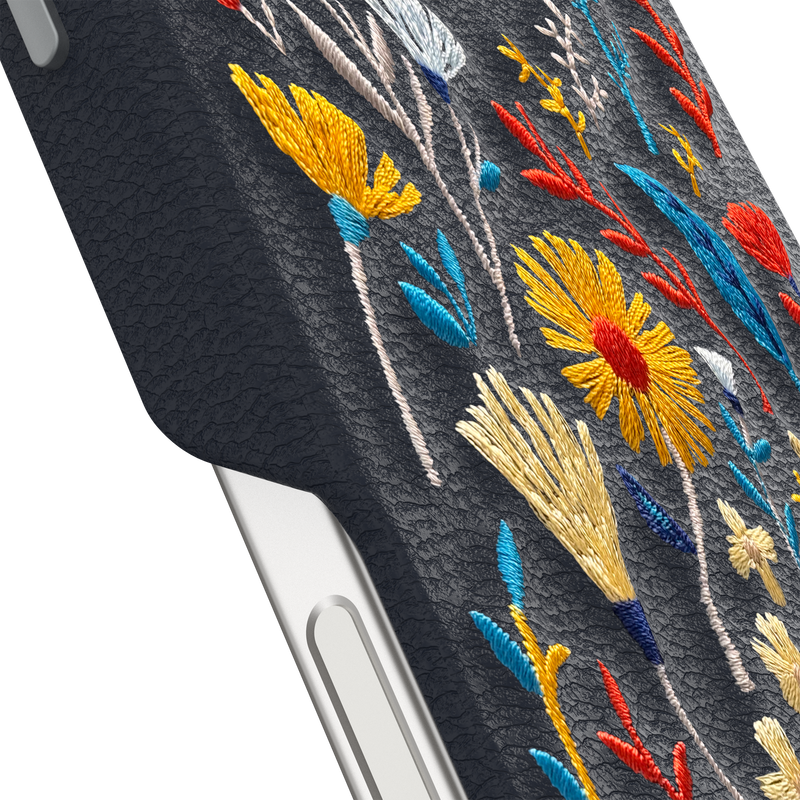 product image 3 - iPhone 16 Pro Max Hoesje Symmetry Series Cactus Leather Embroidery