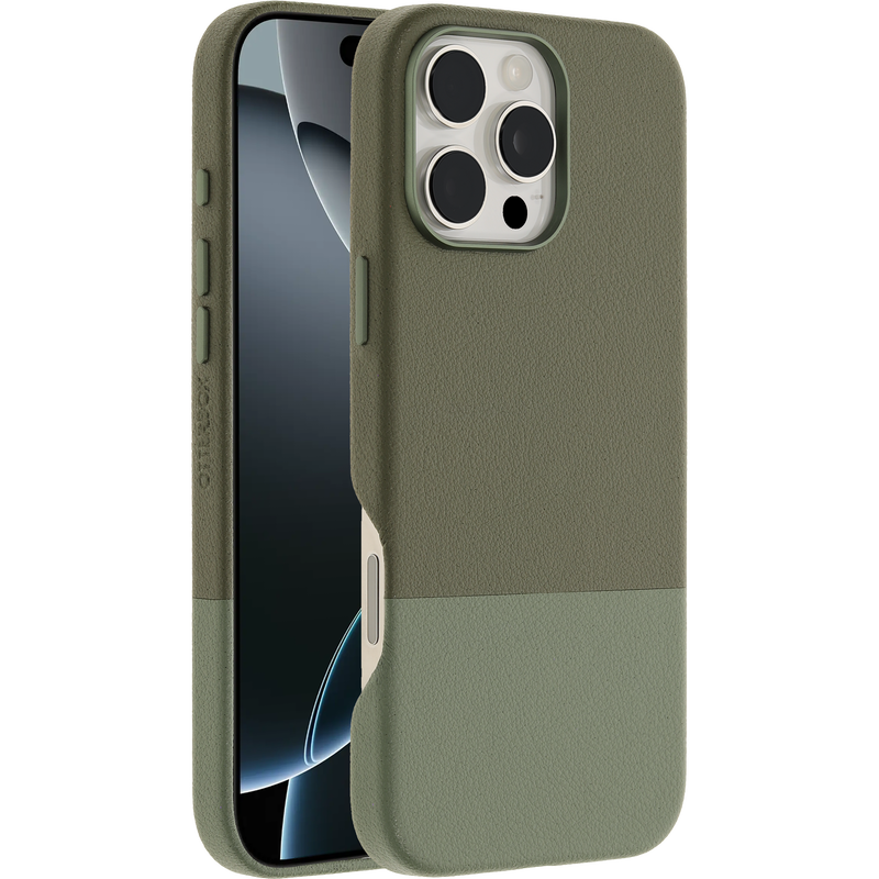 product image 1 - iPhone 16 Pro Max Hoesje Statement Series Cactus Leather voor MagSafe
