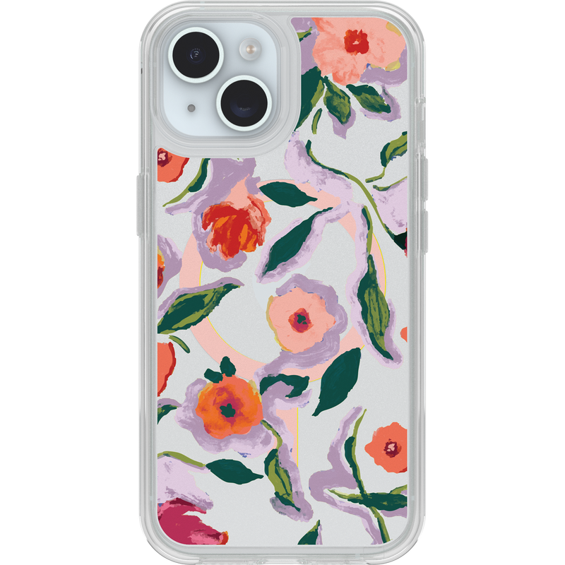 product image 1 - iPhone 16e/15/14/13 Hoesje Symmetry Series Clear voor MagSafe Confetti of Blossoms