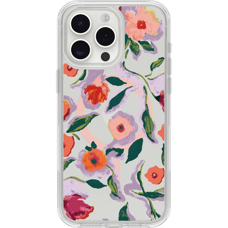 product image 1 - iPhone 15 Pro Max Hoesje Symmetry Series Clear voor MagSafe Confetti of Blossoms