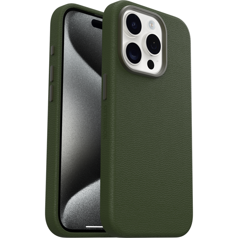 product image 1 - iPhone 15 Pro Hoesje Symmetry Series Cactus Leather voor MagSafe