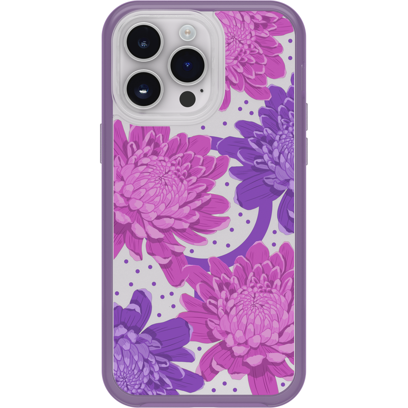 product image 2 - iPhone 14 Pro Max Hoesje Symmetry Series Clear voor MagSafe Fluttering Flora