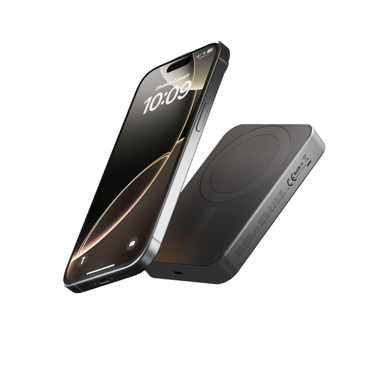 product image 1 - Zens Qi2 Powerbank Slim Aluminium Powerbank Qi2 5k mAh