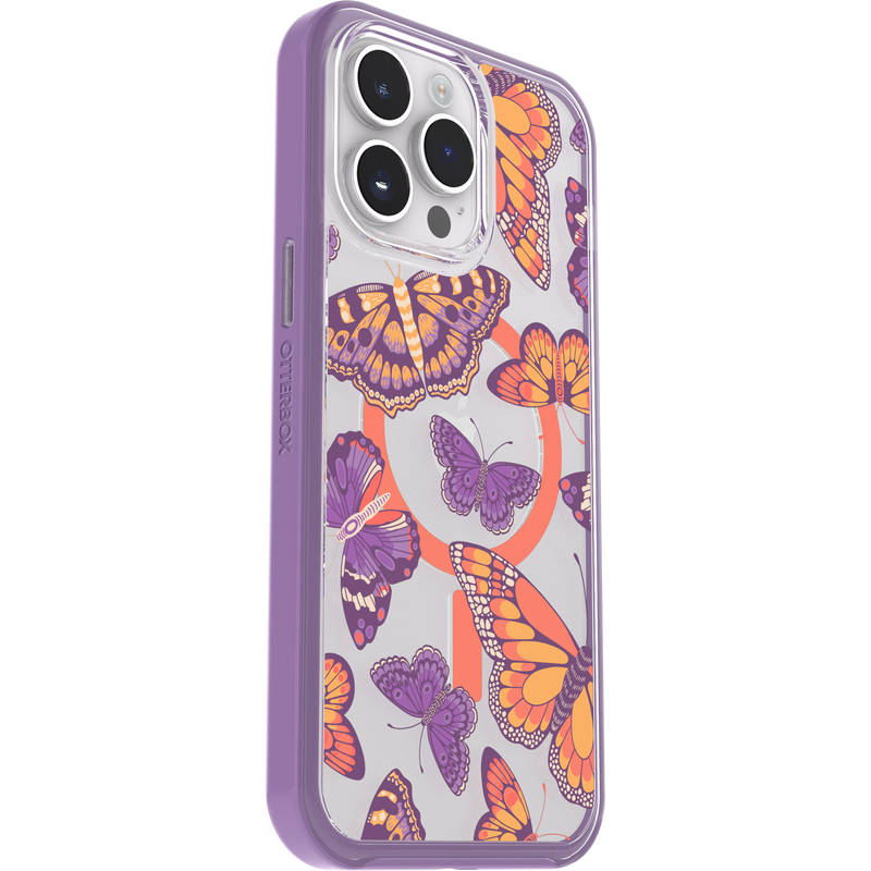 product image 3 - iPhone 14 Pro Max Hoesje Symmetry Series Clear voor MagSafe Fluttering Flora