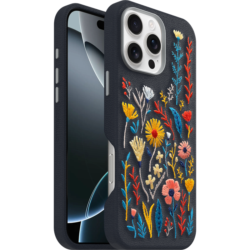 product image 1 - iPhone 16 Pro Max Hoesje Symmetry Series Cactus Leather Embroidery