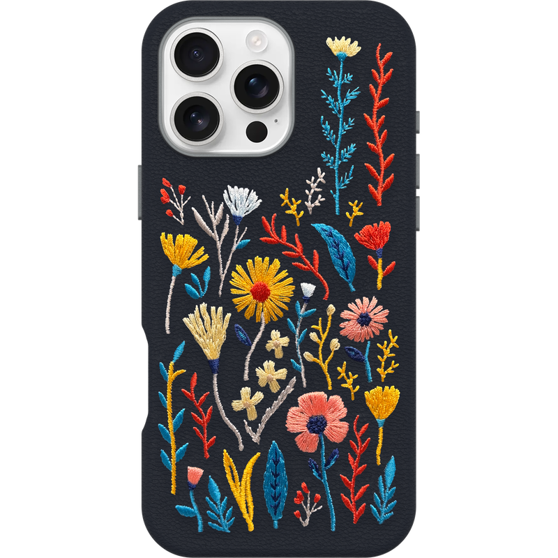 product image 2 - iPhone 16 Pro Max Hoesje Symmetry Series Cactus Leather Embroidery