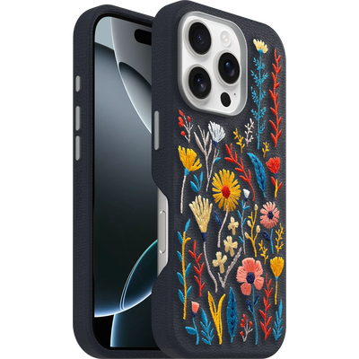 Coque iPhone 16 Pro | Symmetry Series Cactus Leather Embroidery