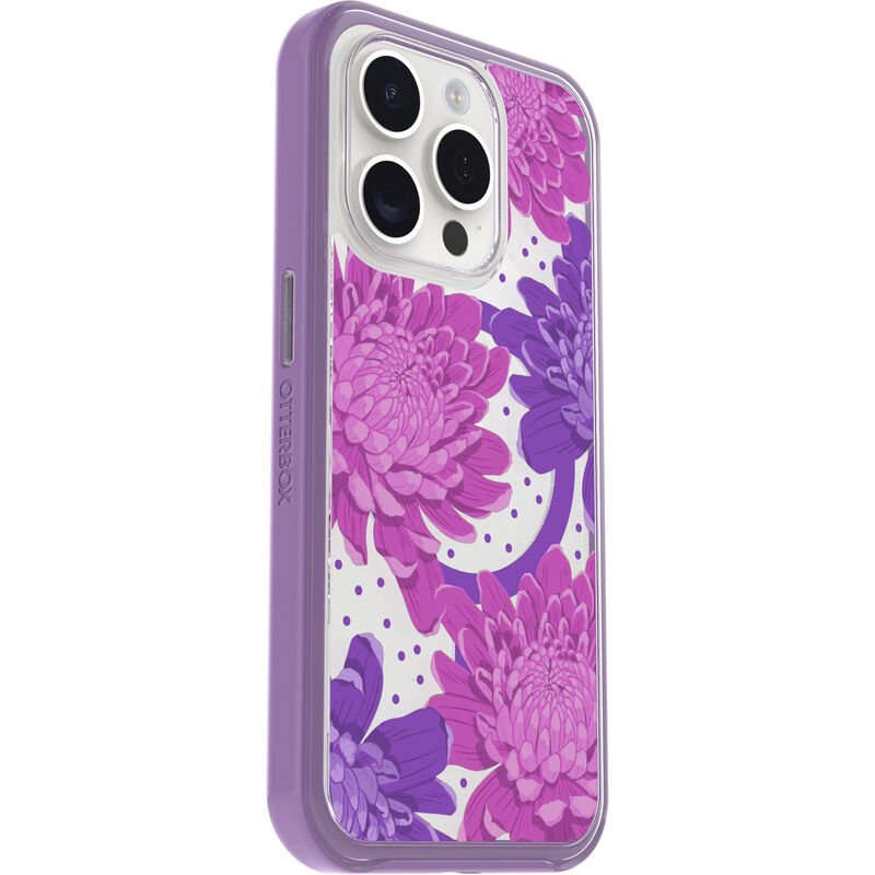 product image 3 - iPhone 15 Pro Hoesje Symmetry Series Clear voor MagSafe Fluttering Flora
