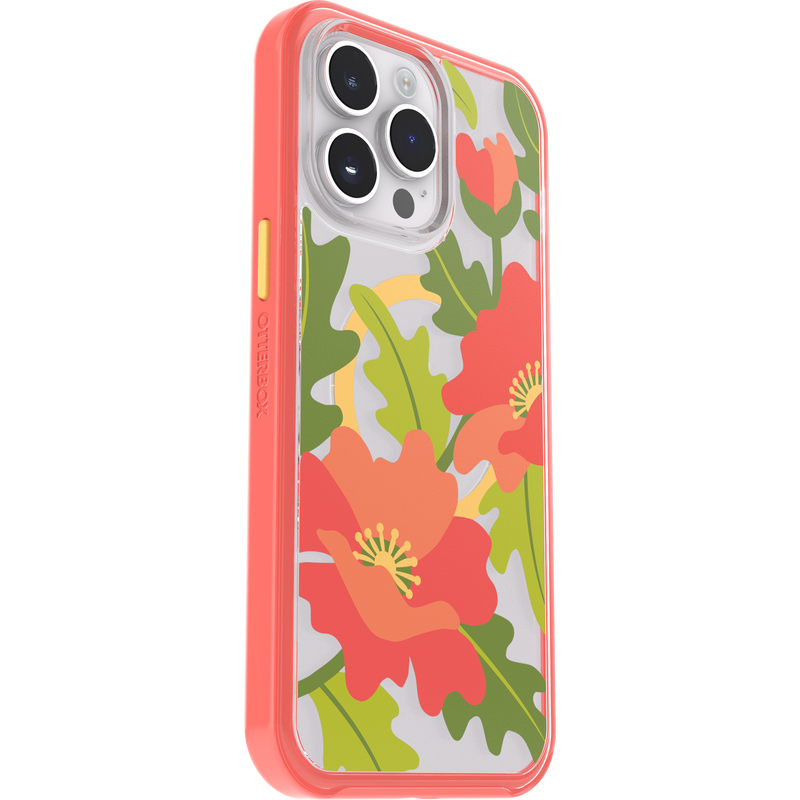 product image 3 - iPhone 14 Pro Max Hoesje Symmetry Series Clear voor MagSafe Fluttering Flora