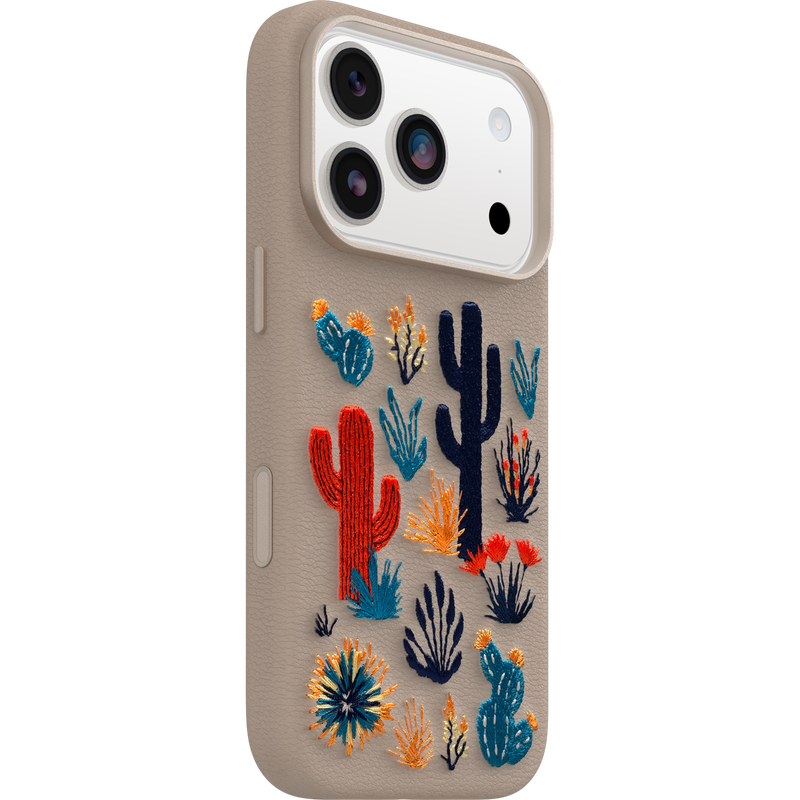 product image 2 - iPhone 17 Pro Hoesje Symmetry Series Cactus Leather Embroidery