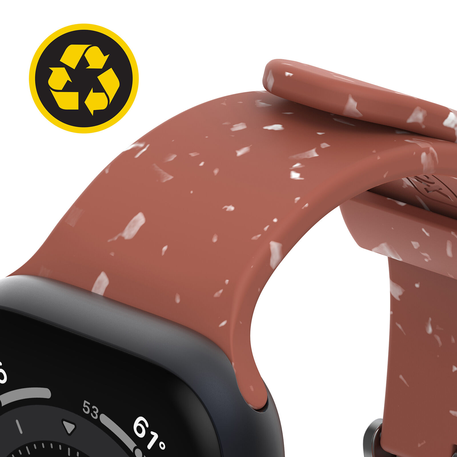 Red Apple Watch wristband that leaves less for the landfill