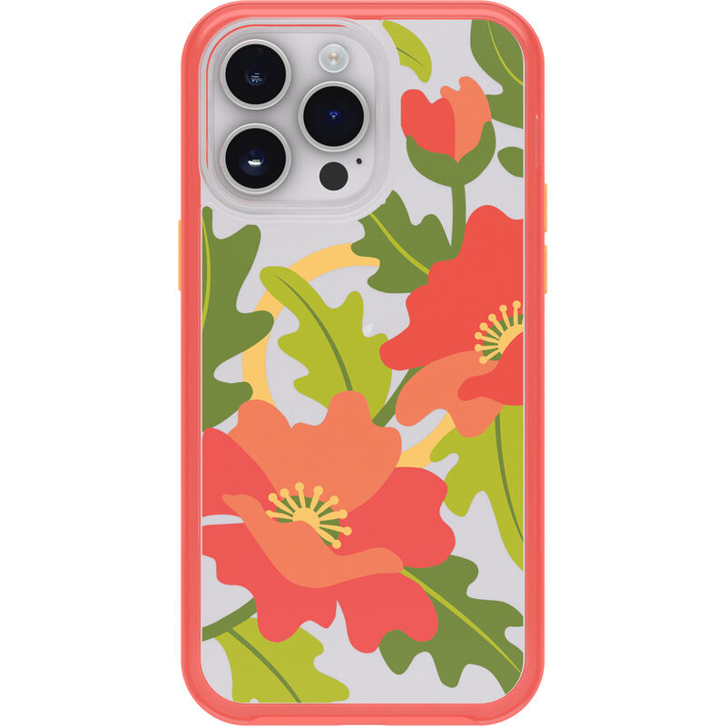 product image 2 - iPhone 14 Pro Max Hoesje Symmetry Series Clear voor MagSafe Fluttering Flora