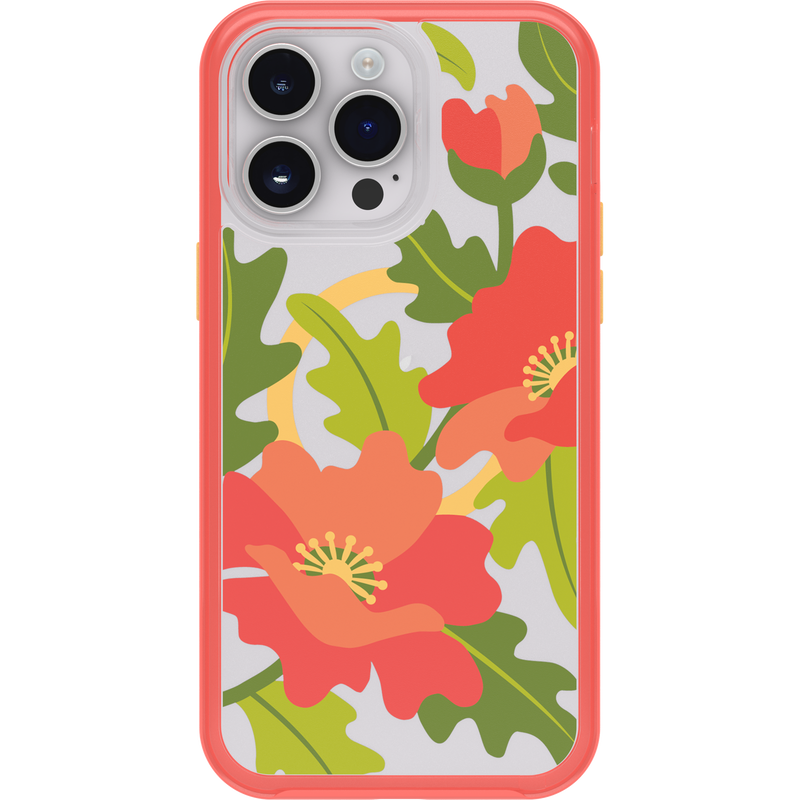 product image 2 - iPhone 14 Pro Max Hoesje Symmetry Series Clear voor MagSafe Fluttering Flora