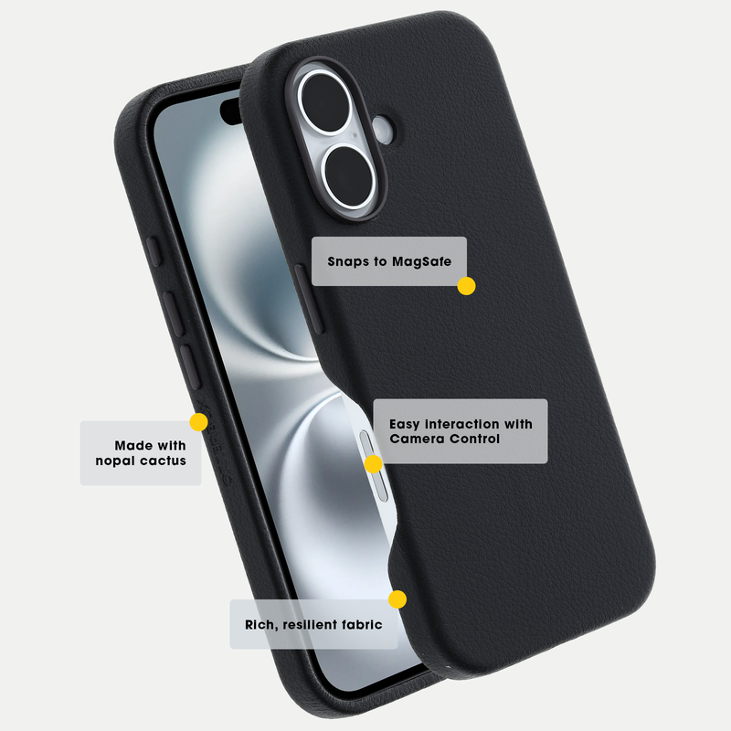 product image 5 - iPhone 16 Hoesje Symmetry Series Cactus Leather voor MagSafe