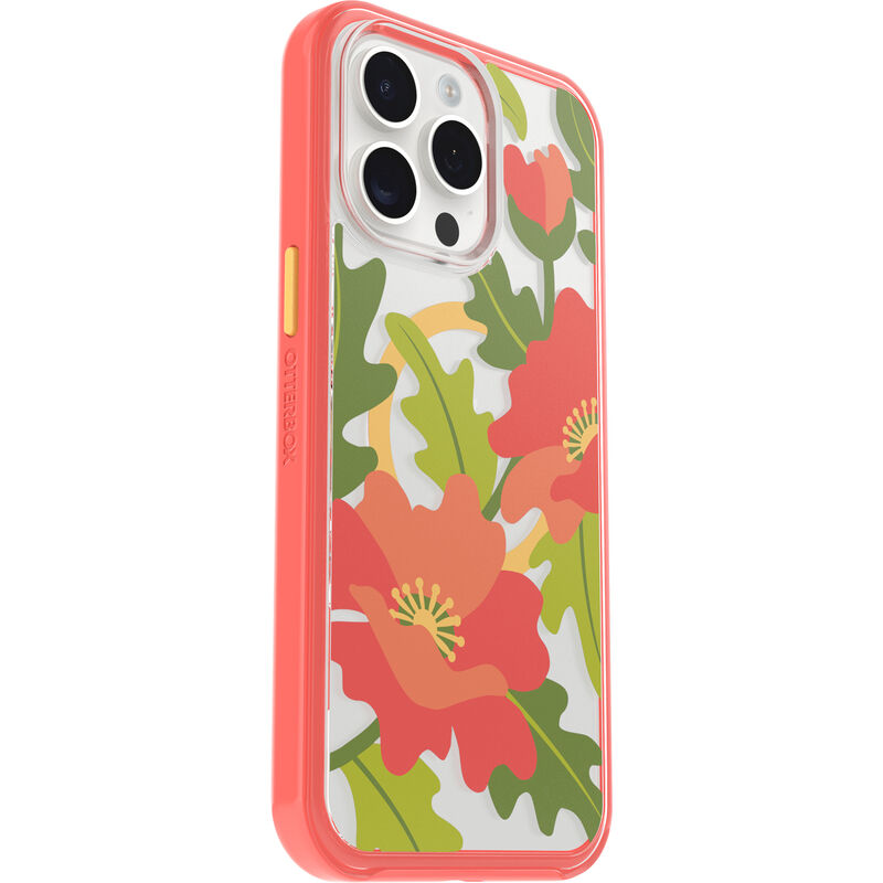 product image 3 - iPhone 15 Pro Max Hoesje Symmetry Series Clear voor MagSafe Fluttering Flora