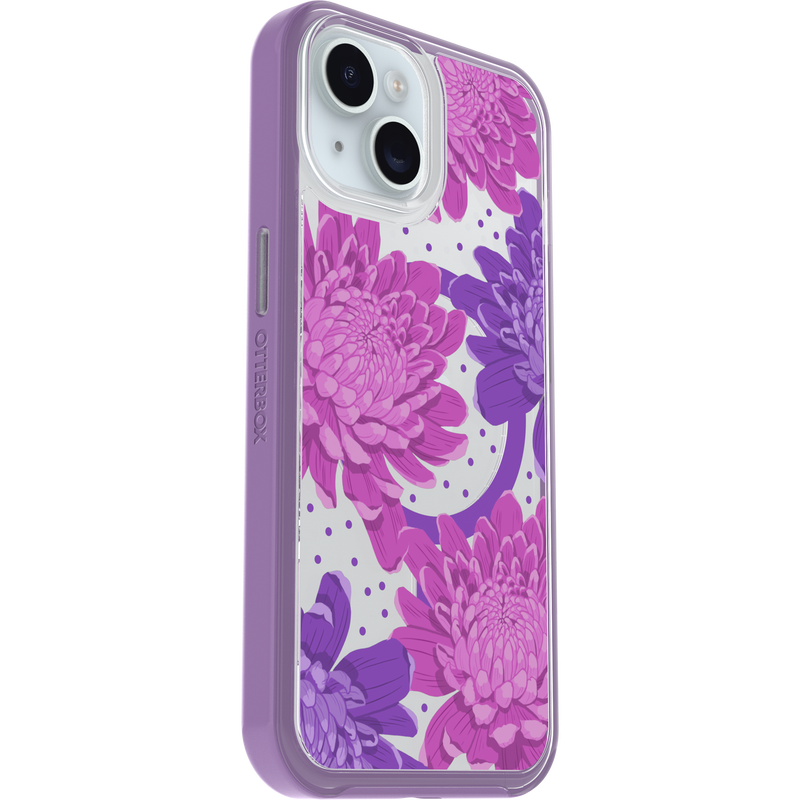 product image 3 - iPhone 16e en iPhone 15/14/13 Hoesje Symmetry Series Clear voor MagSafe Fluttering Flora